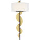 Navia LED 12 inch Sand Coal and Ardent Gold Leaf Wall Sconce Wall Light