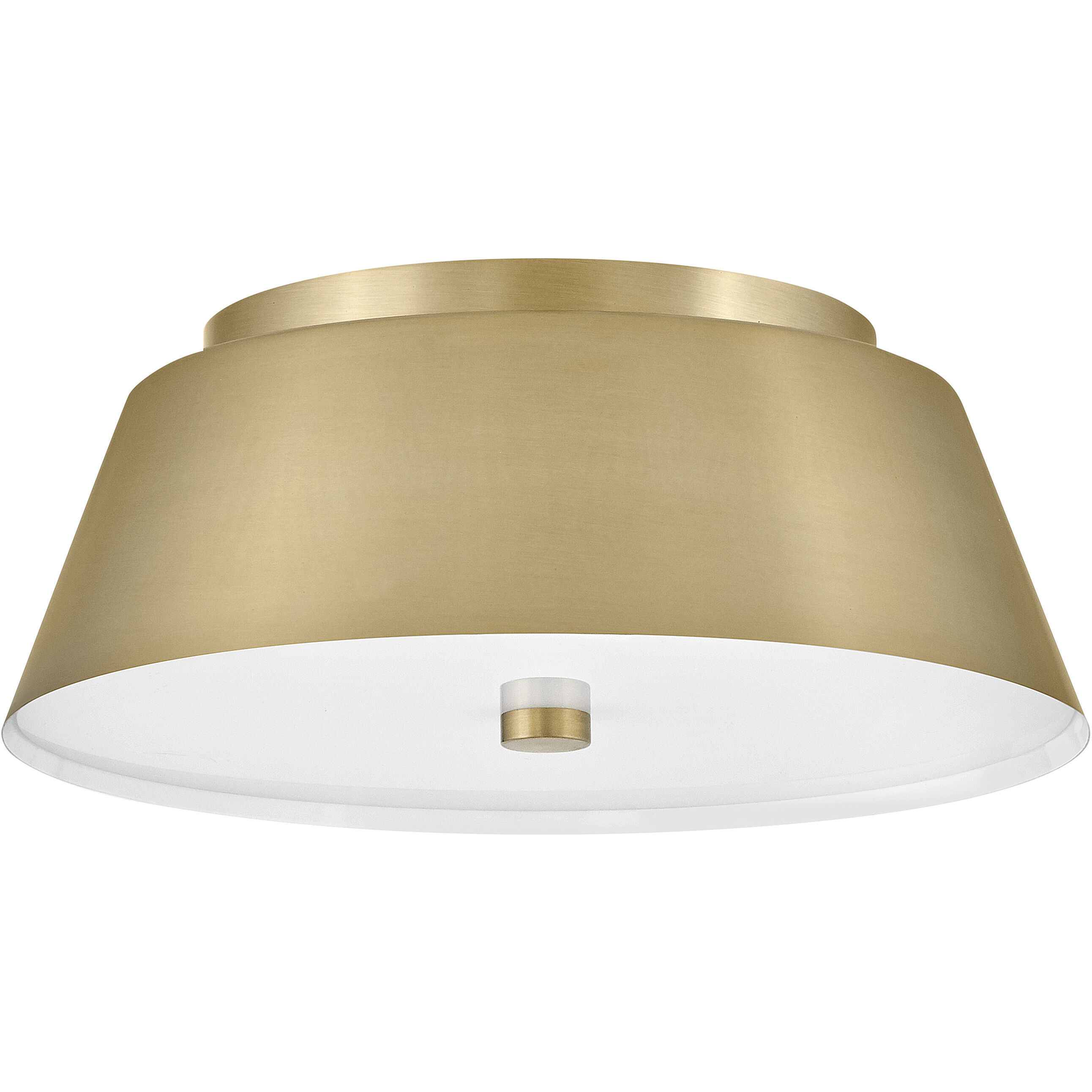 Tess 2 Light 14 inch Lacquered Brass Flush Mount Ceiling Light