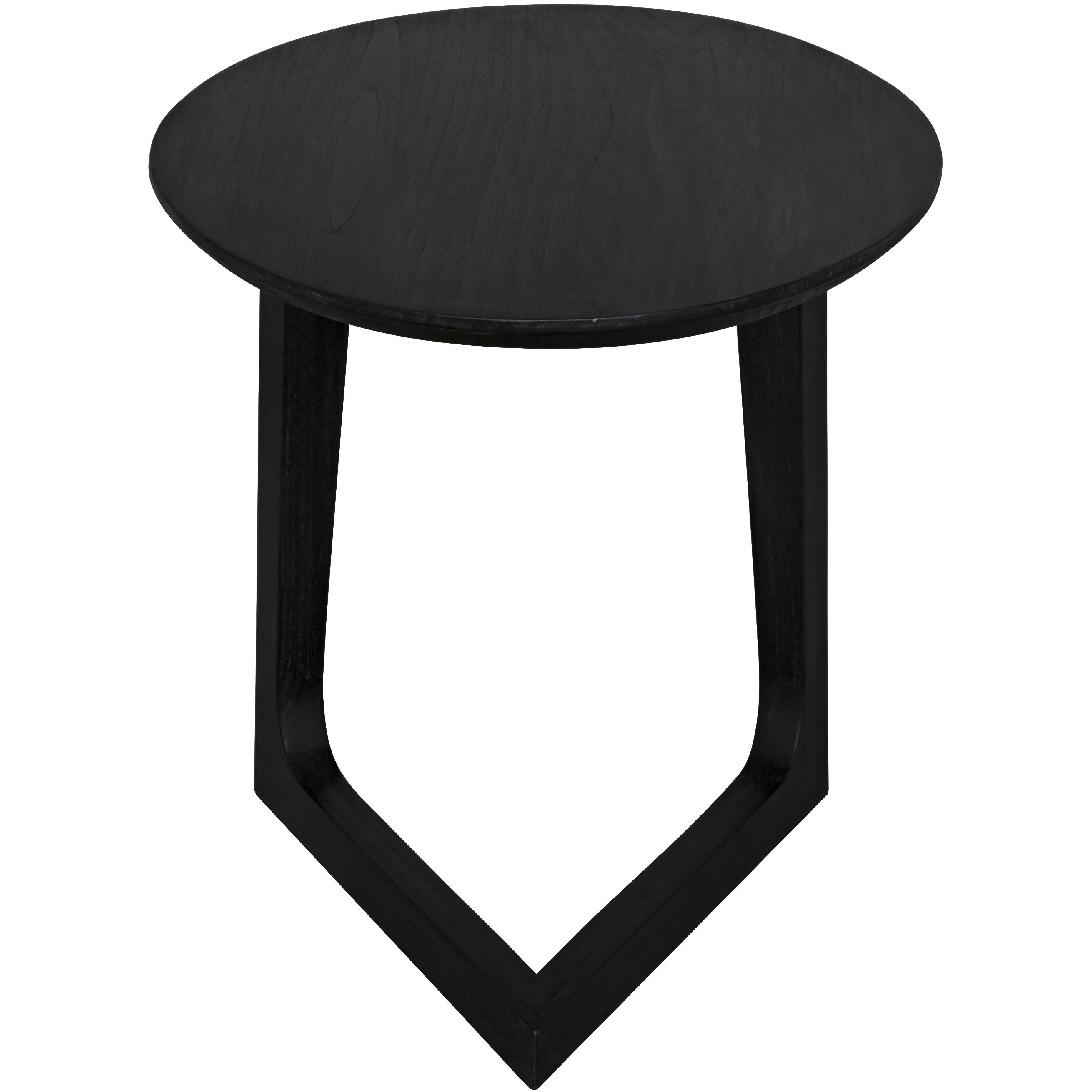Cantilever 22 X 20 inch Charcoal Black Accent Table