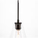 Gene 1 Light 7 inch Black Pendant Ceiling Light