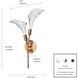 Calla 2 Light 5 inch Satin Brass Sconce Wall Light
