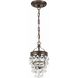 Calypso 1 Light 7.25 inch Vibrant Bronze Chandelier Ceiling Light