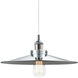 Bulstrode's Workshop 1 Light 14 inch Chrome Pendant Ceiling Light in Chrome and Chrome