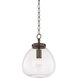 Della 1 Light 12 inch True Bronze Pendant Ceiling Light