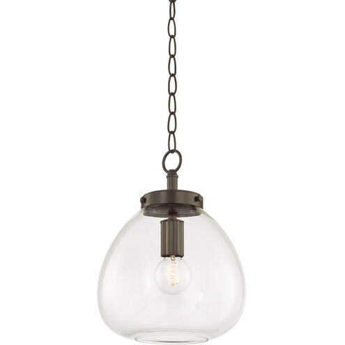 Della 1 Light 12 inch True Bronze Pendant Ceiling Light