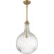 Brandon 1 Light 14 inch Warm Brass Pendant Ceiling Light, Essentials