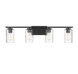 Transitional 4 Light 32 inch Matte Black Bathroom Vanity Light Wall Light