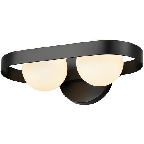 Atwood 2 Light 12.5 inch Ebony Bath Vanity Wall Light