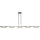 Nido LED 54 inch Matte Chrome Linear Pendant Ceiling Light