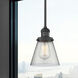 Franklin Restoration Cone 1 Light 6 inch Matte Black Mini Pendant Ceiling Light in Incandescent, Seedy, Franklin Restoration
