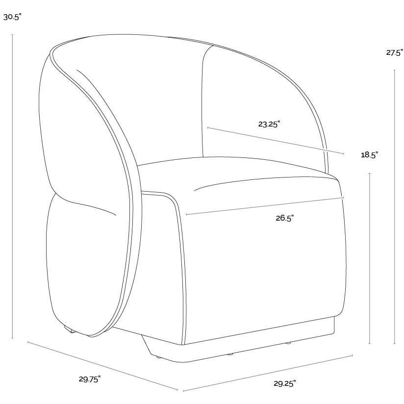 Fatina Abbington Black / Vera White Pepper Lounge Chair