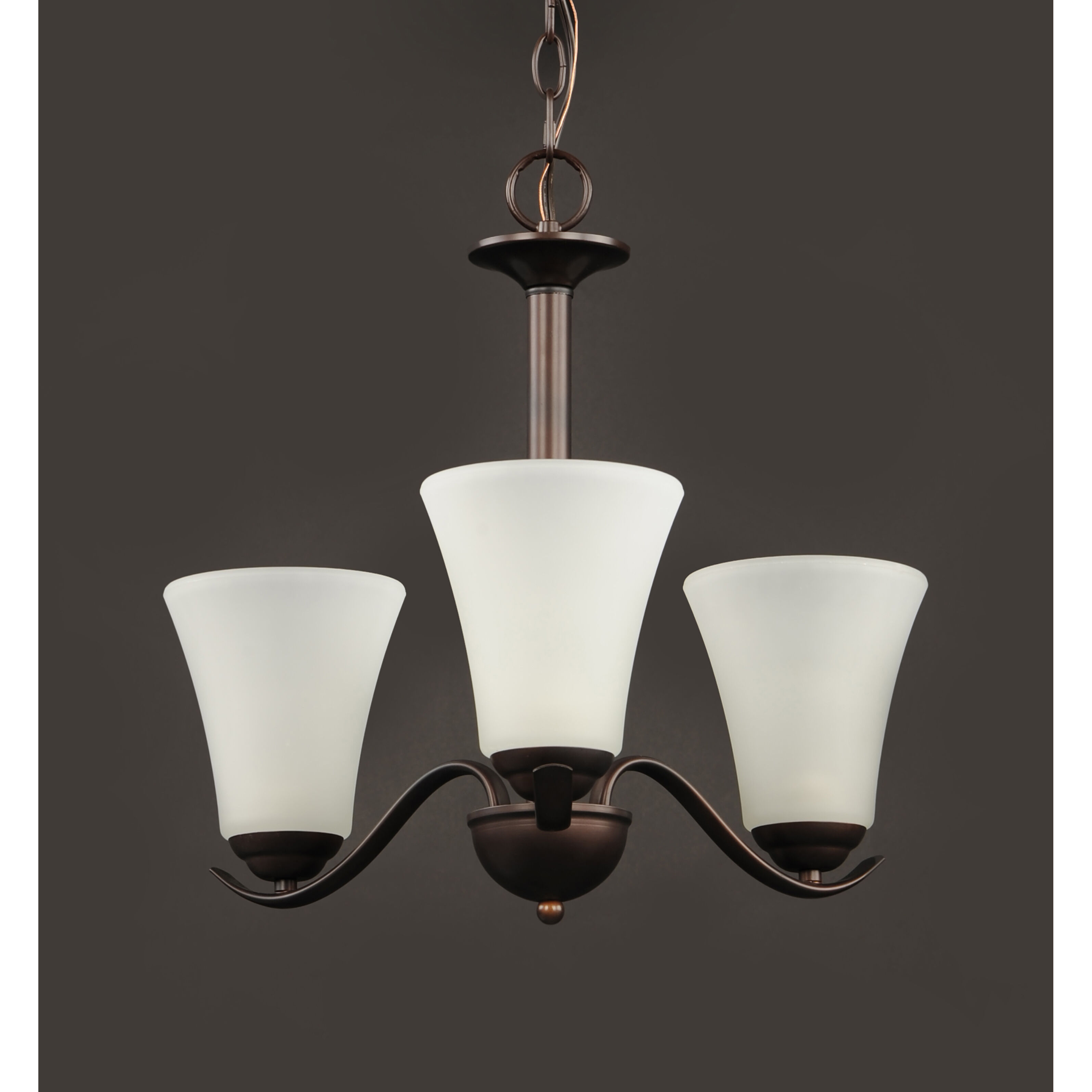 Vital 3 Light 20 inch Oil Rubbed Bronze Chandelier Ceiling Light