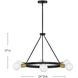 Orla LED 24 inch Black Chandelier Ceiling Light