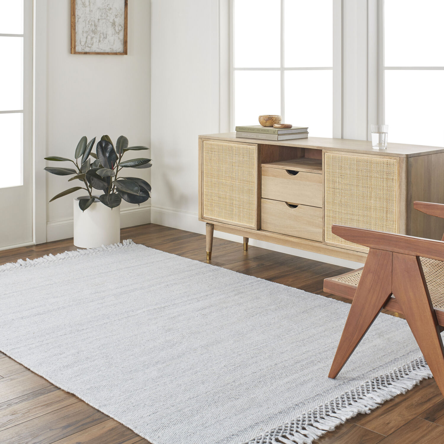 Azalea 36 X 24 inch Light Slate Rug in 2 x 3, Rectangle