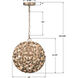 Cora 1 Light 13 inch Soft Gold Chandelier Ceiling Light