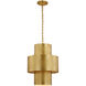 Julie Neill Chalmette LED 16 inch Gild Layered Pendant Ceiling Light