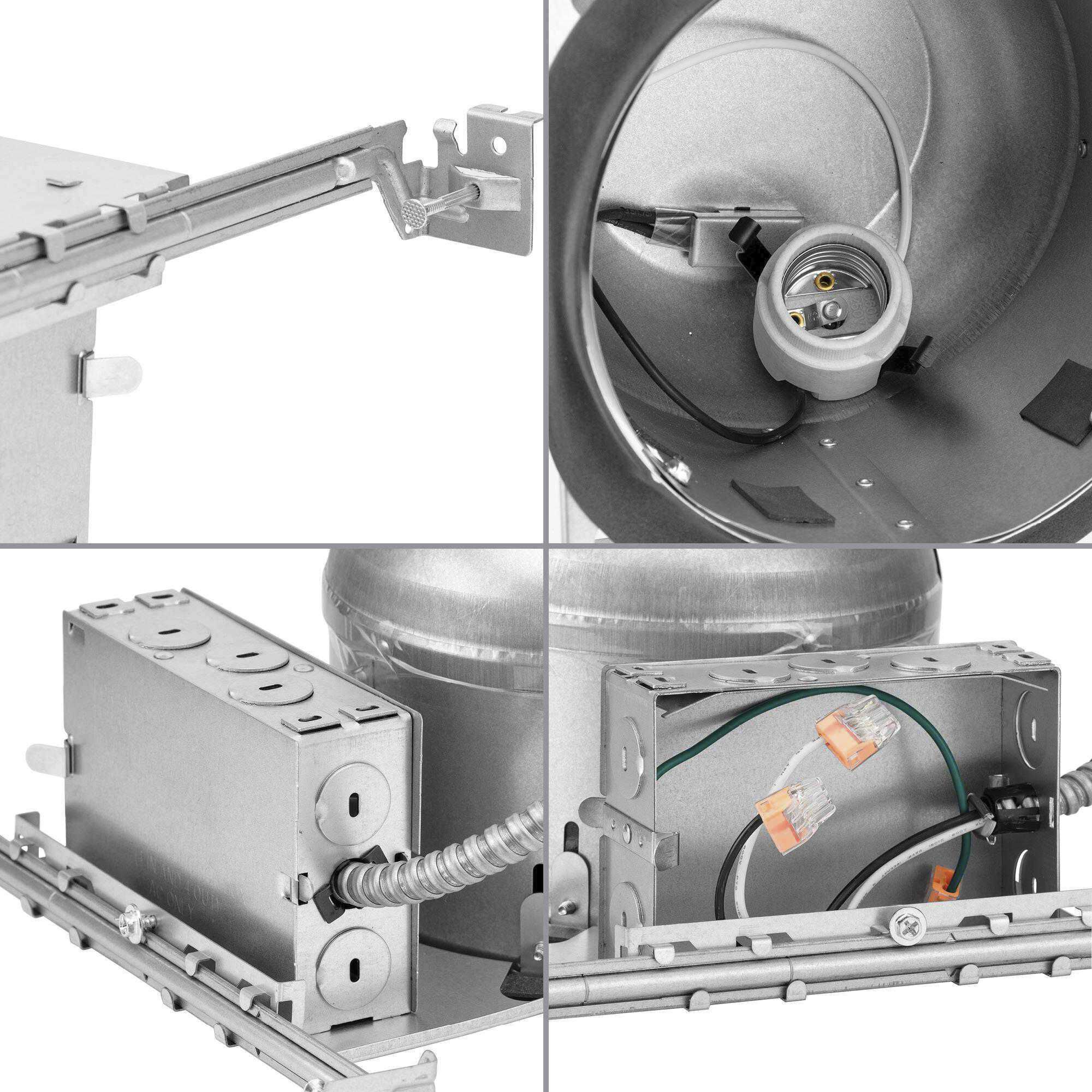 6in Shallow Recessed Housing PAR-30SN Unfinished Recessed Can in New Construction