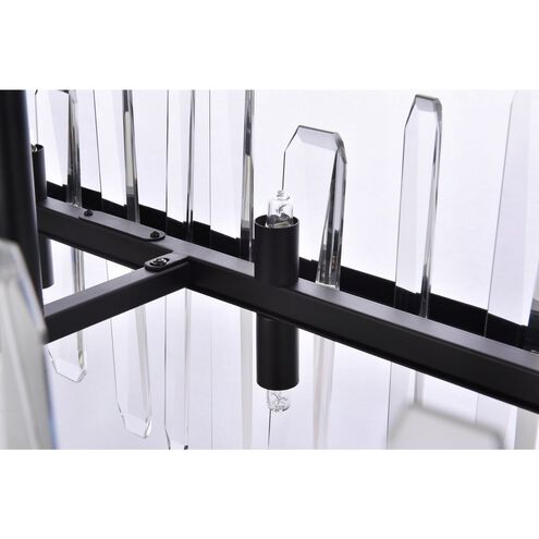 Serena 16 Light 30 inch Black Linear Chandelier Ceiling Light
