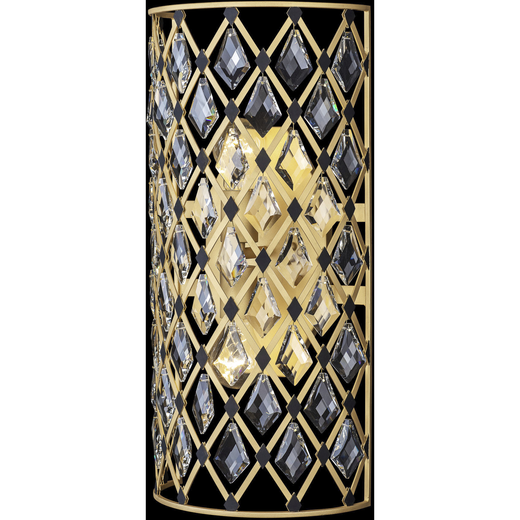 Windsor Sconce Wall Light in French Gold and Matte Black