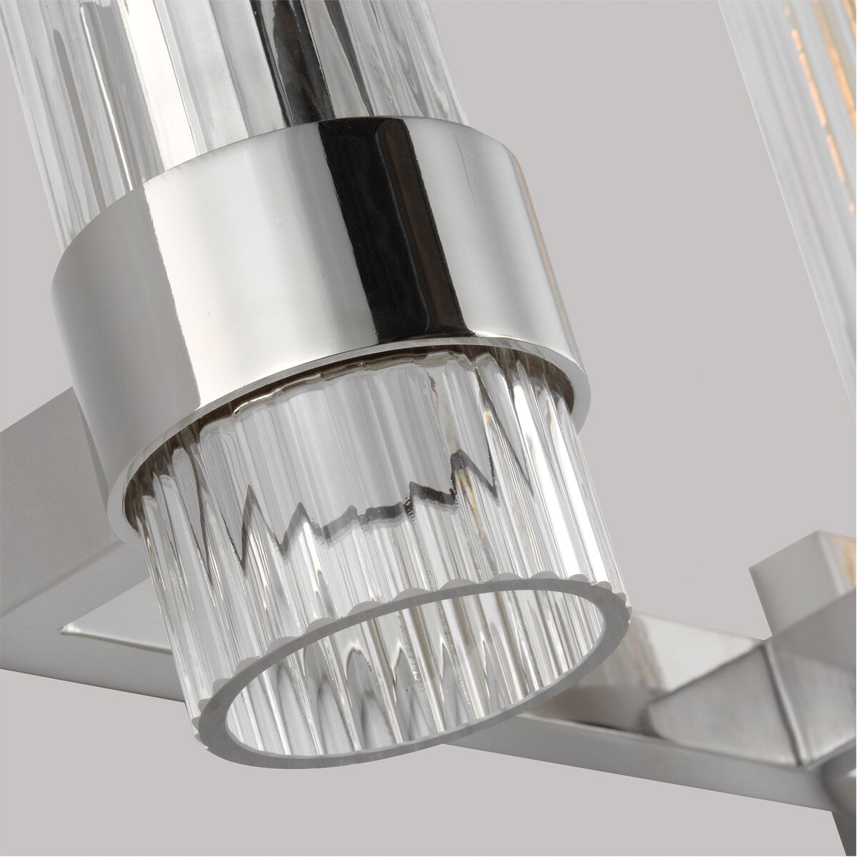 C&M by Chapman & Myers Geneva 4 Light 30 inch Polished Nickel Vanity Light Wall Light