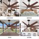 Atlas Ariella-LK 64 inch Textured Bronze with Walnut Tone Blades Ceiling Fan