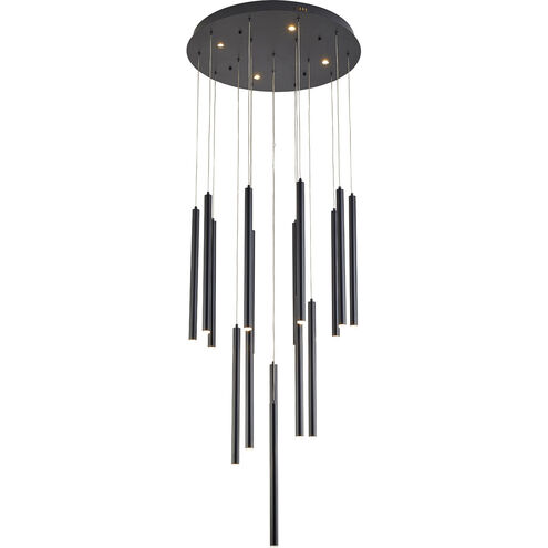 Canada LED 18 inch Black Chandelier Ceiling Light