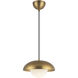 Alora Mood Rubio 1 Light 10.88 inch Aged Gold/Opal Matte Glass Pendant Ceiling Light