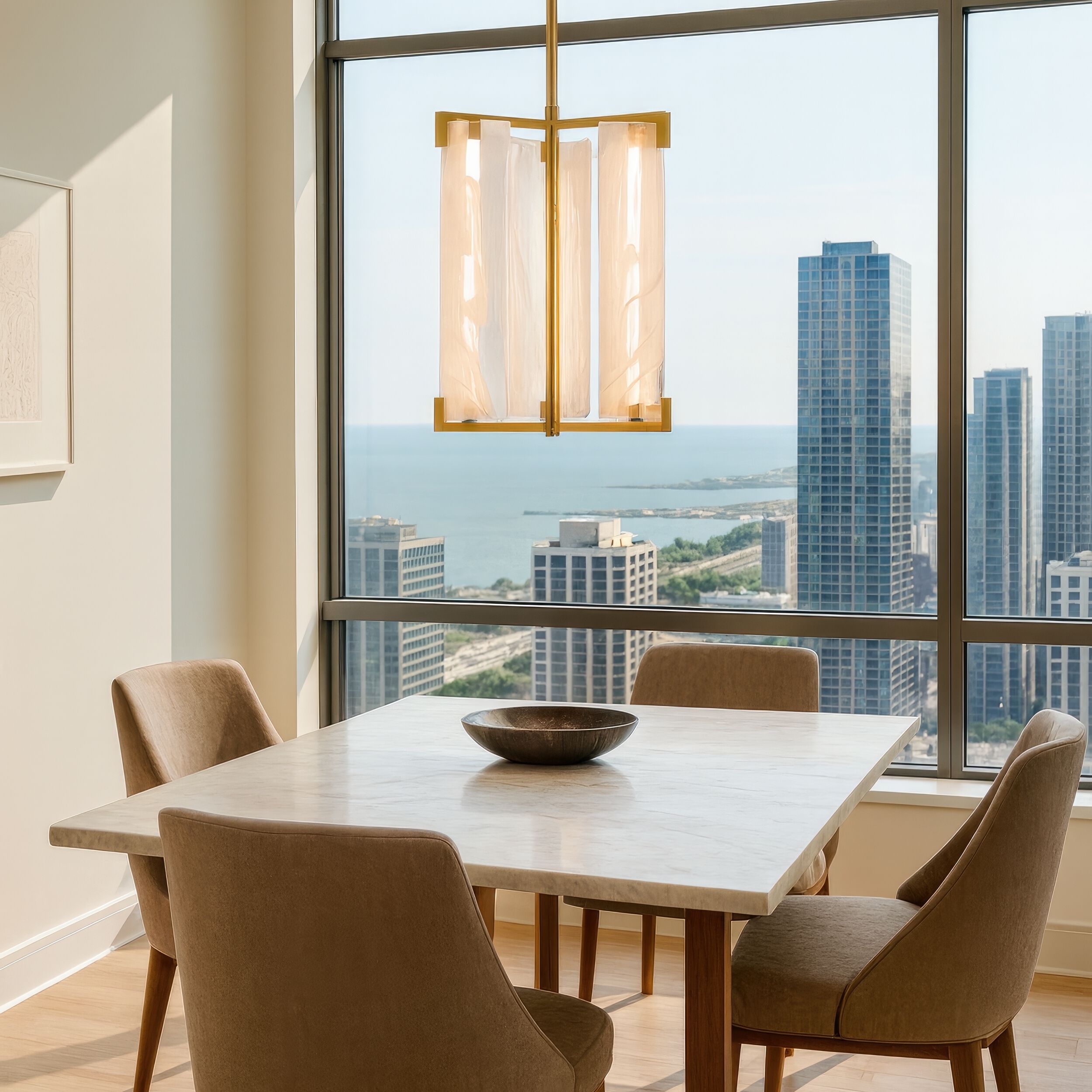 Mingle 3 Light 17 inch Satin Brass Pendant Ceiling Light