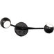 Duplex Reading Light Wall Light in Black, dweLED