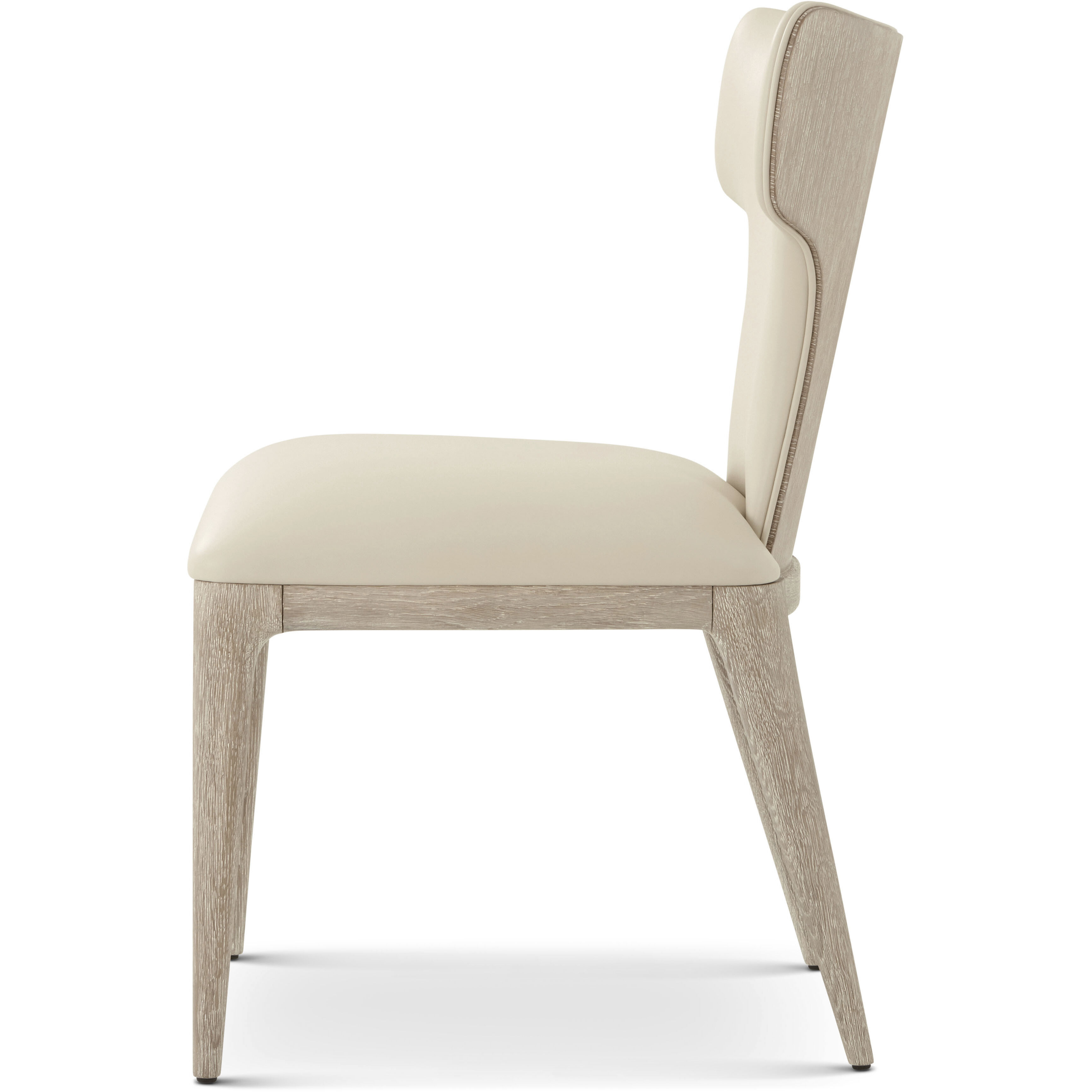 Repose Grey Oak Dining Side Chair, Wooden, Upholstered