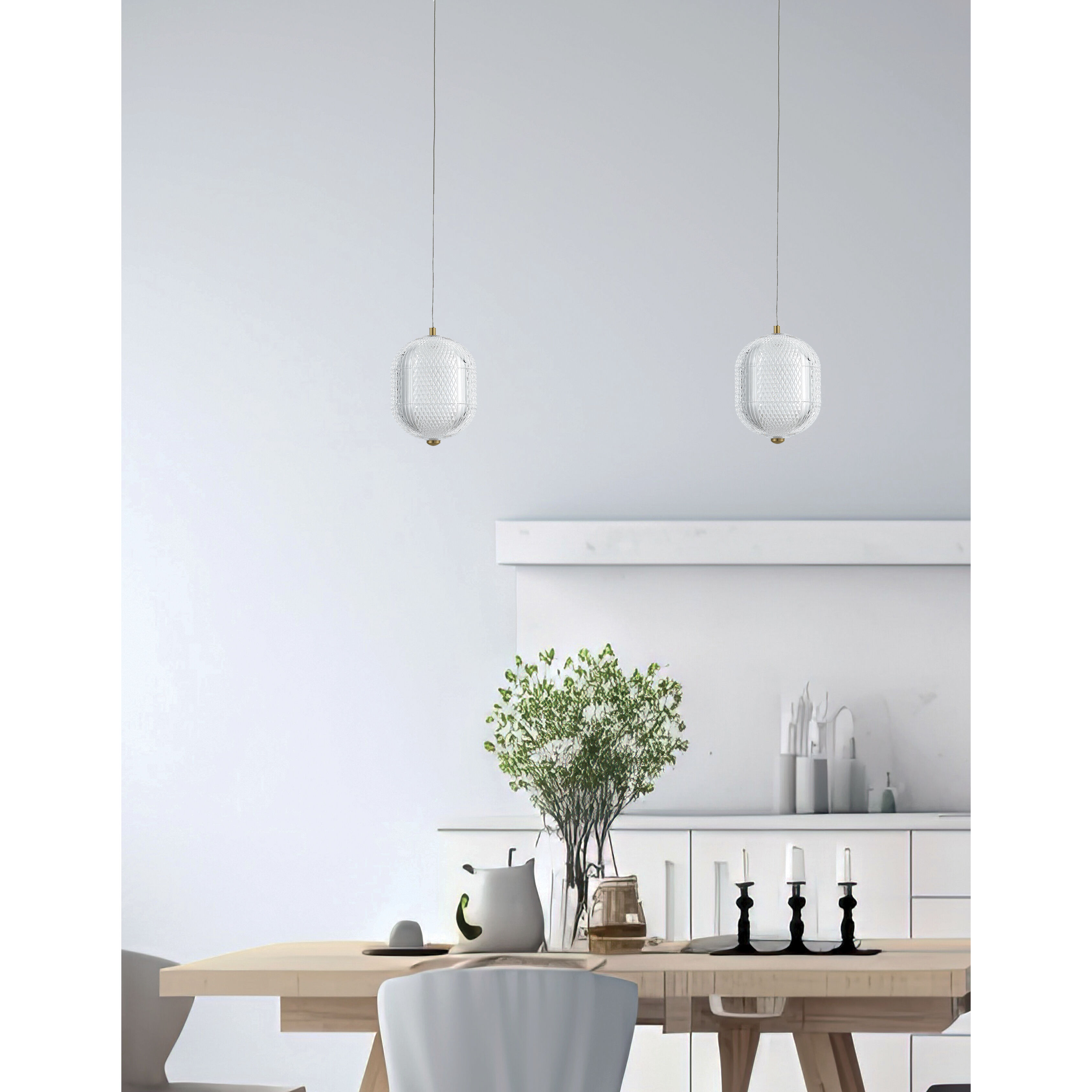 Peri LED 6 inch Aged Brass Linear Pendant Ceiling Light