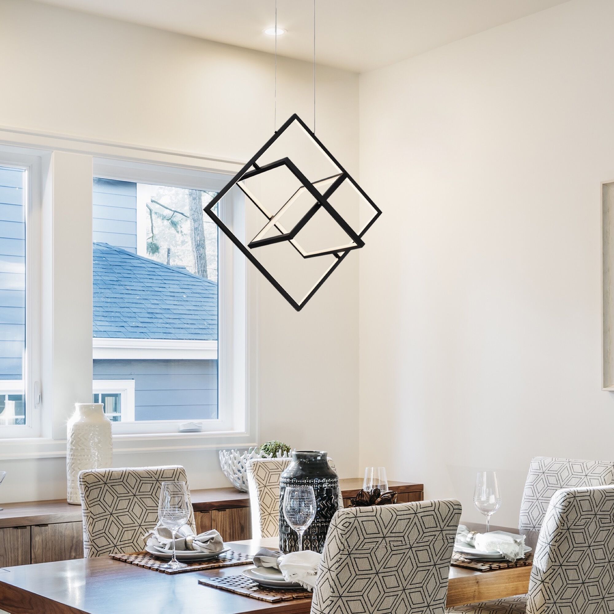 Graymar LED 19.8 inch Black Pendant Ceiling Light