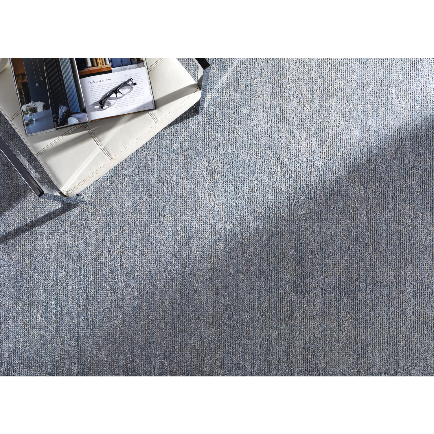 Calm 96 X 30 inch Pale Blue Rug in 2.5 x 8, Runner