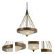 Monticello 3 Light 21 inch Metal and Wood Pendant Ceiling Light