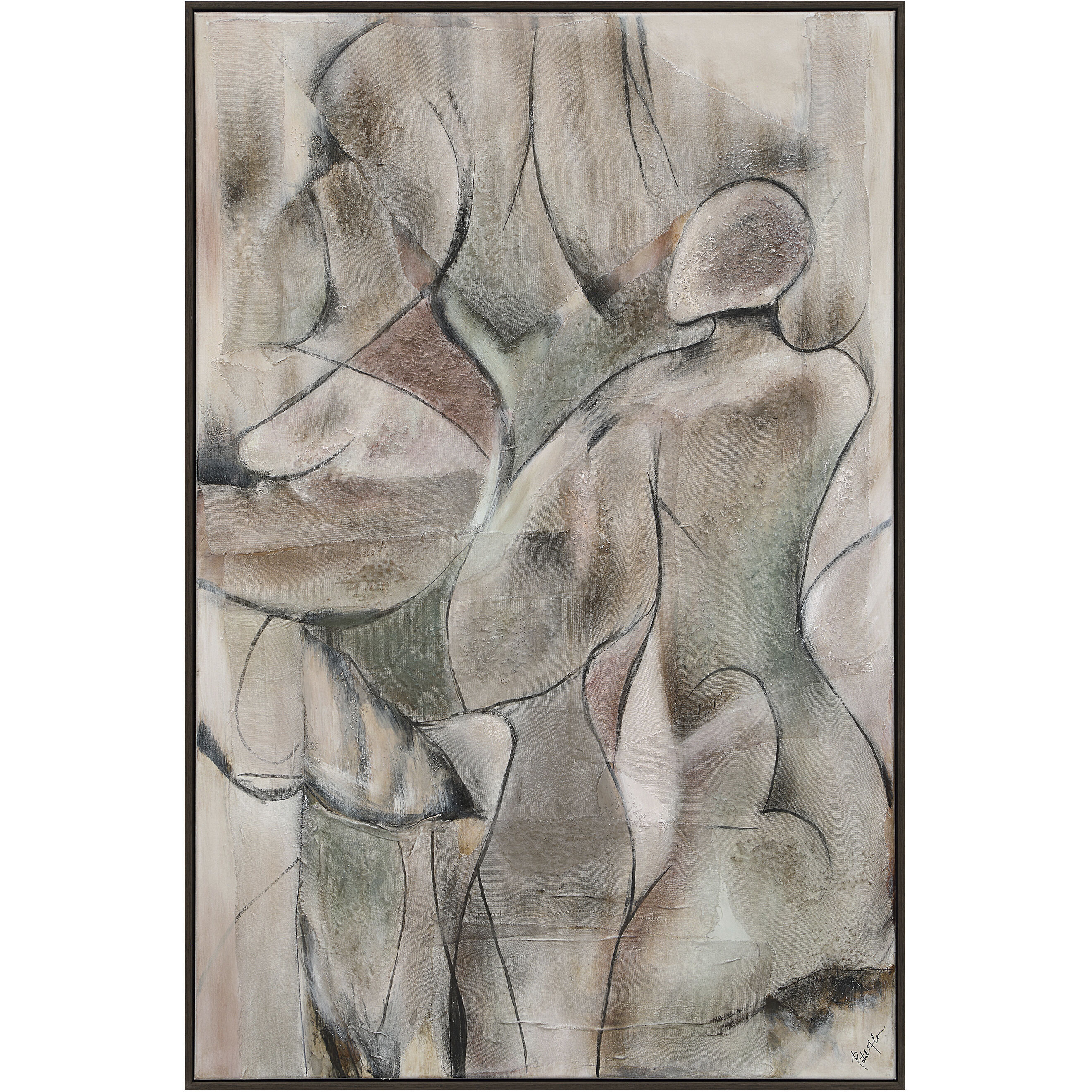 Alloy Multicolor and Black Oak Canvas Art