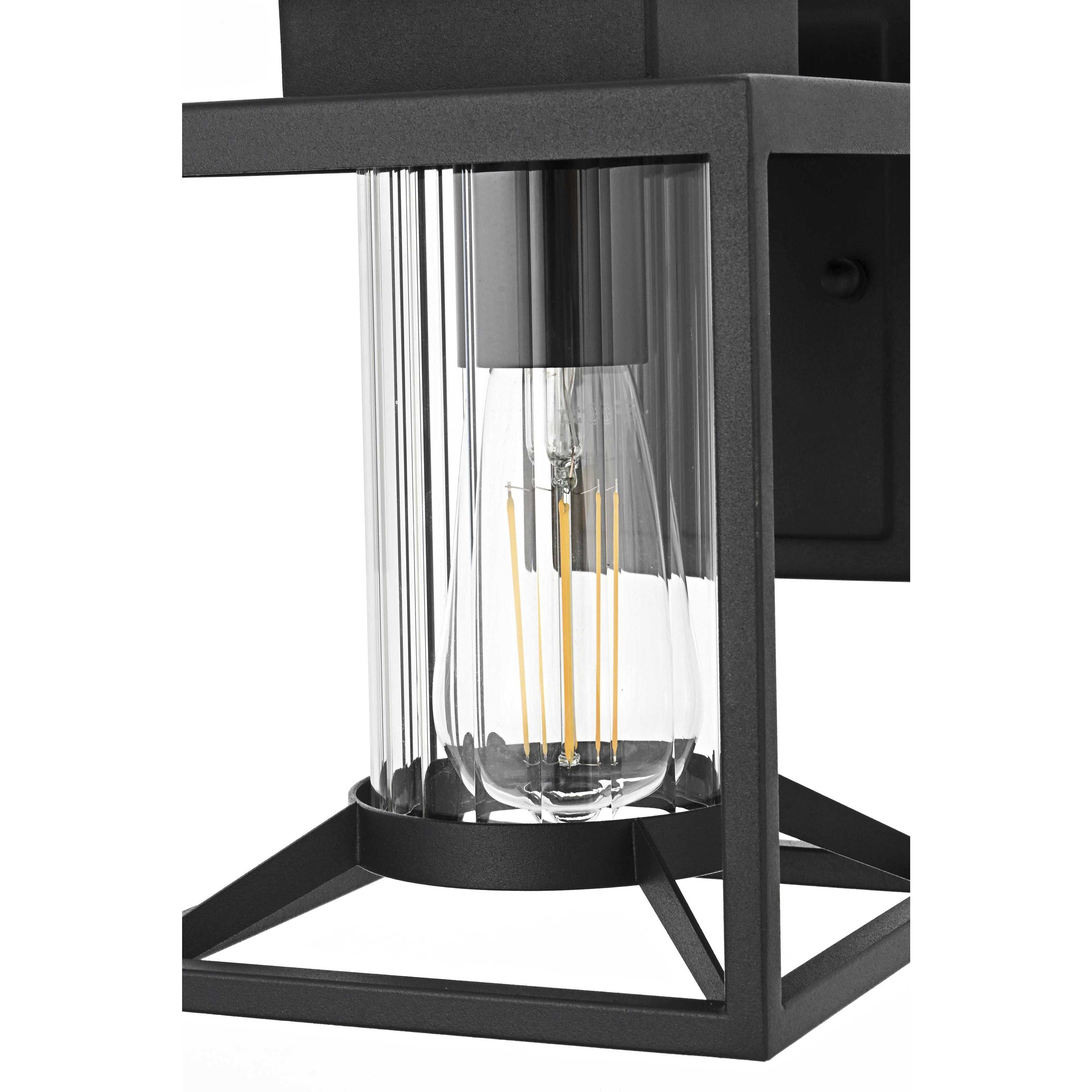 Witte 1 Light 12.5 inch Black Outdoor Wall Sconce