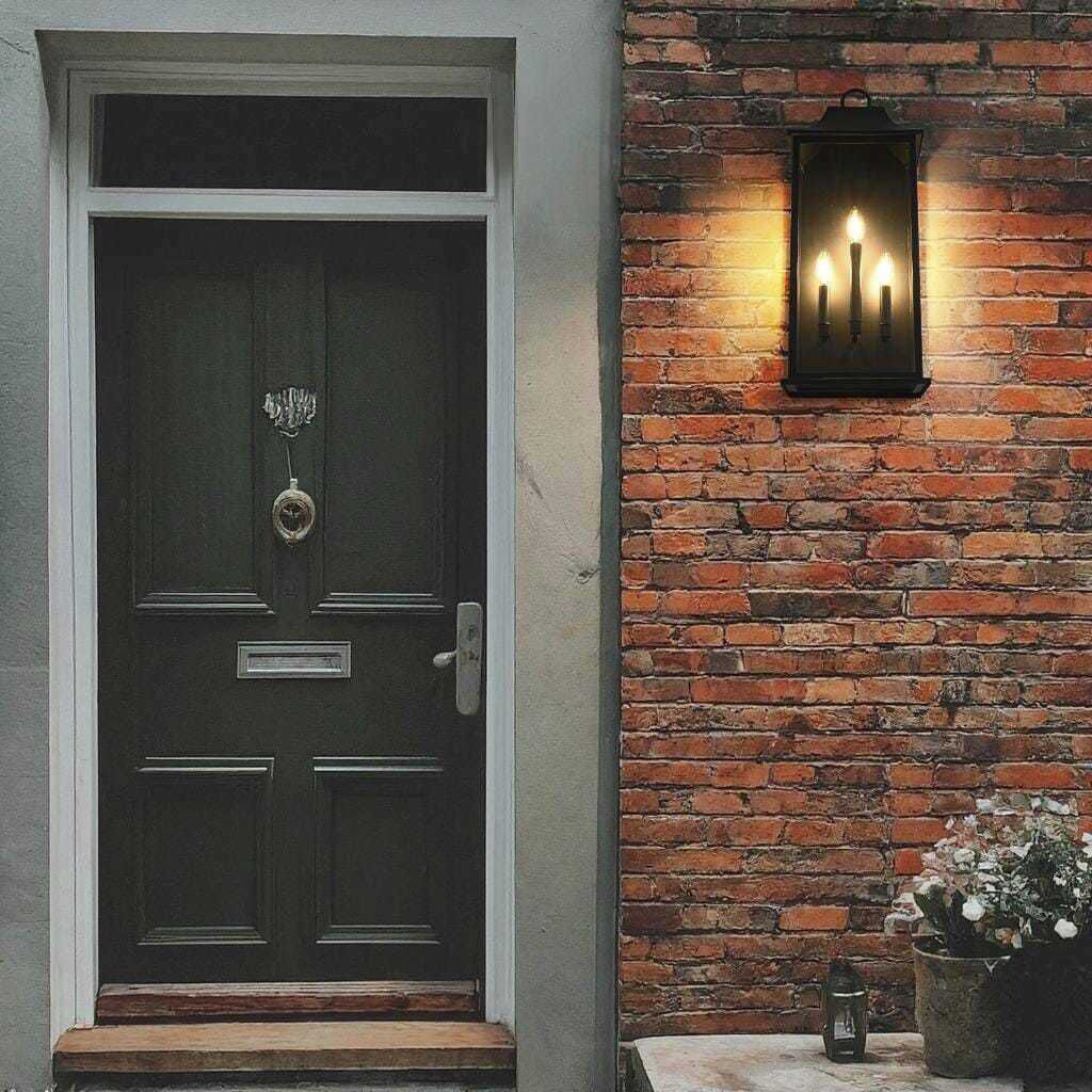 Shepard 3 Light 25 inch Black Outdoor Wall Sconce