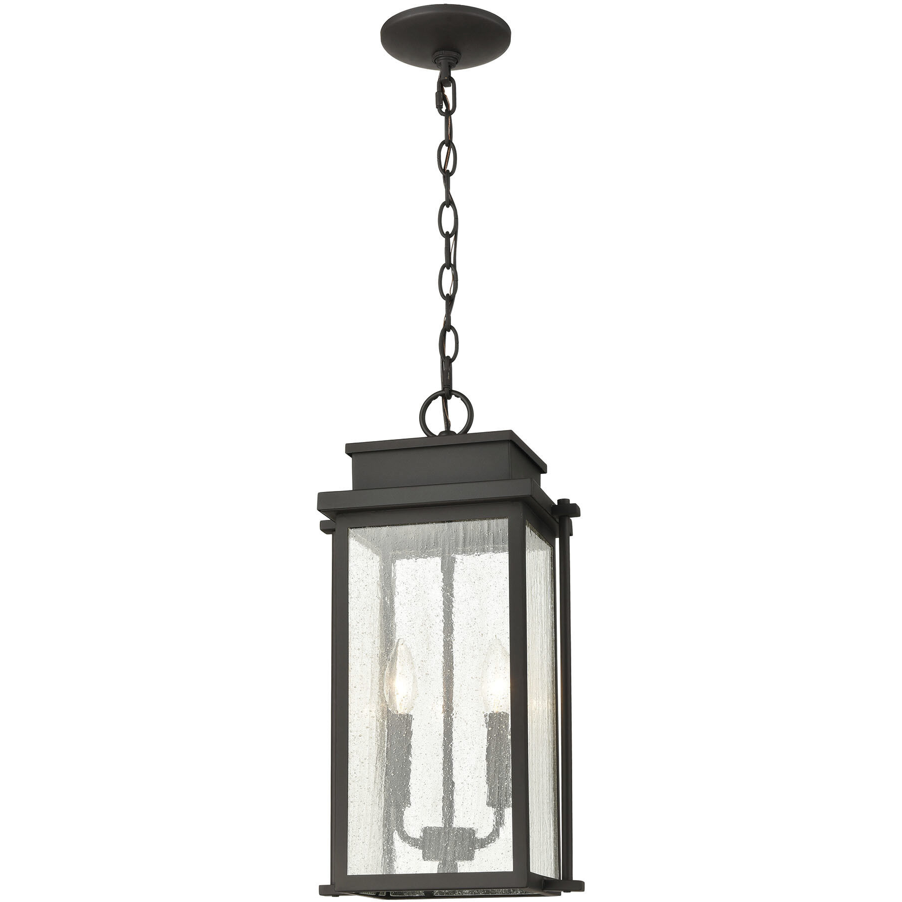 Braddock 2 Light 10 inch Architectural Bronze Outdoor Pendant