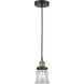 Canton 1 Light 5.25 inch Black Antique Brass Mini Pendant Ceiling Light in Clear Glass