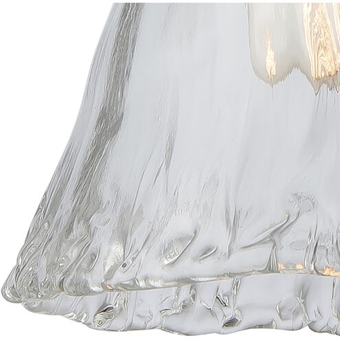 Hand Formed Glass 1 Light 8 inch Oil Rubbed Bronze Mini Pendant Ceiling Light