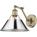 Orwell 1 Light 10 inch Aged Brass Articulating Wall Sconce Wall Light in Chrome, Adjustable