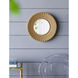 Aubrey 14 X 14 inch Distressed Gold Wall Mirror