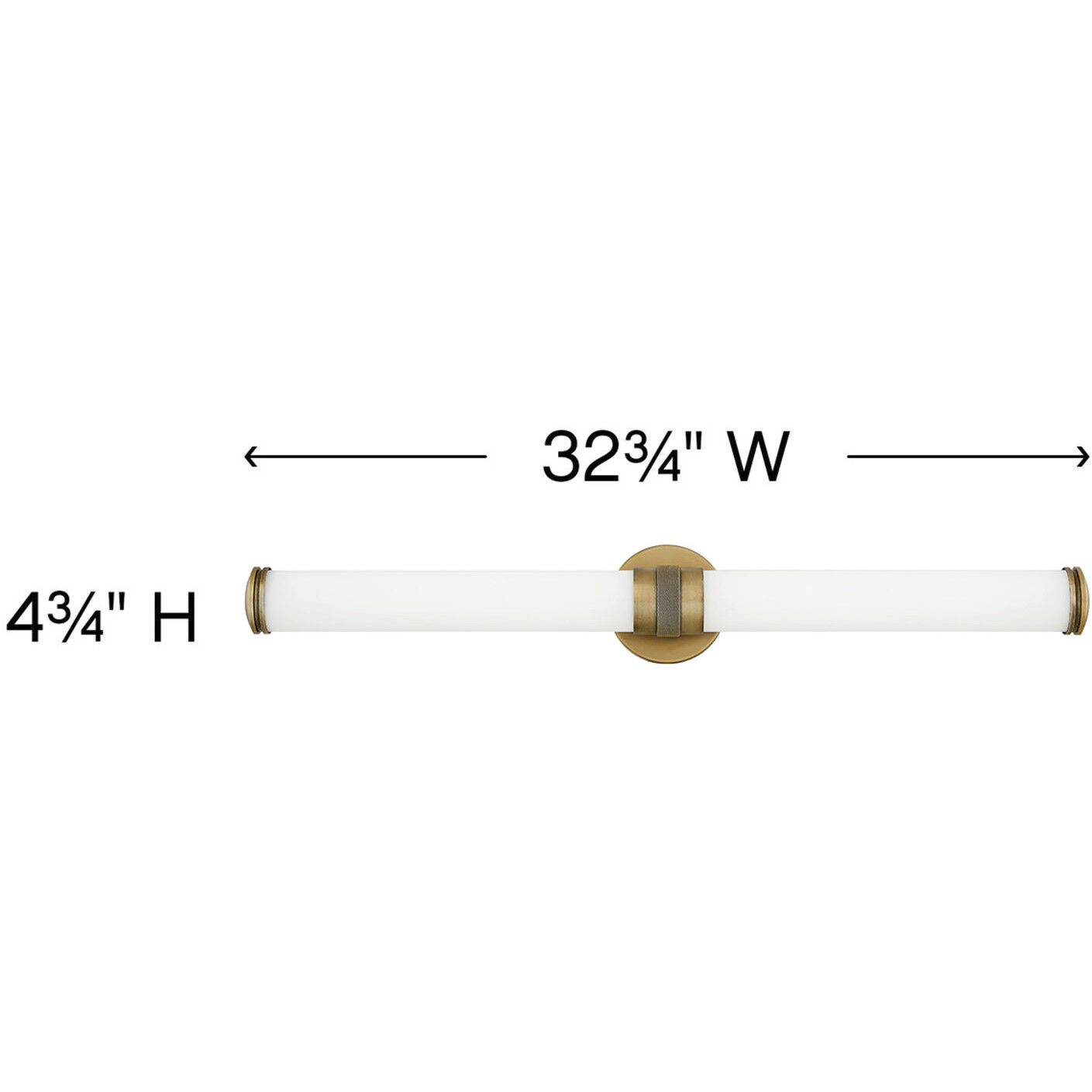 Remi LED 33 inch Champagne Bronze Vanity Light Wall Light, Vertical