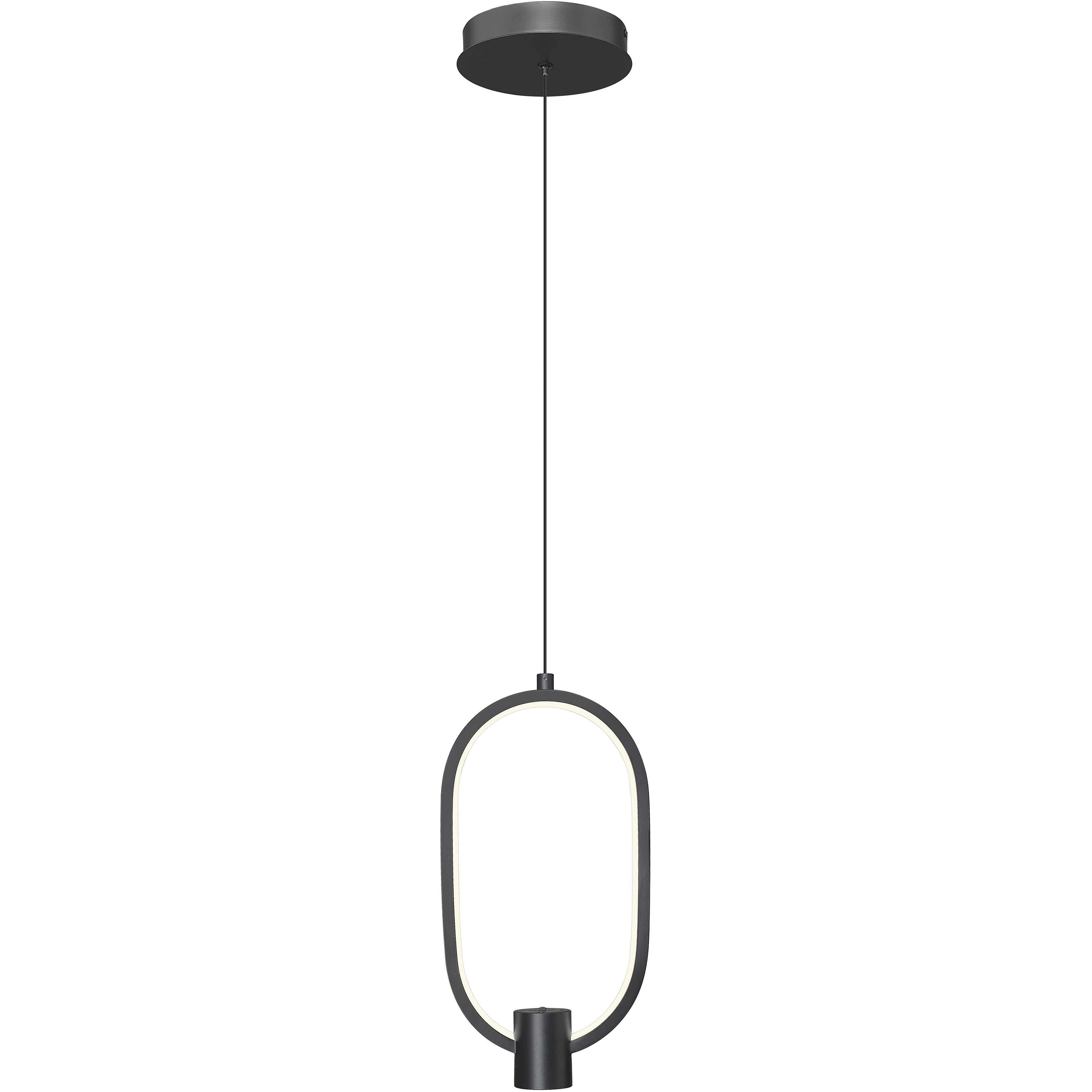 Saros LED 7.25 inch Matte Black Pendant Ceiling Light