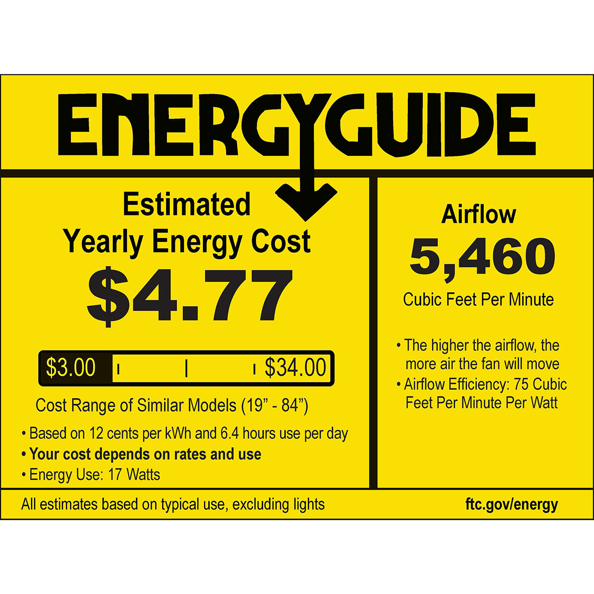 Kosmus 52 inch Brushed Stainless Steel with Black Blades Ceiling Fan