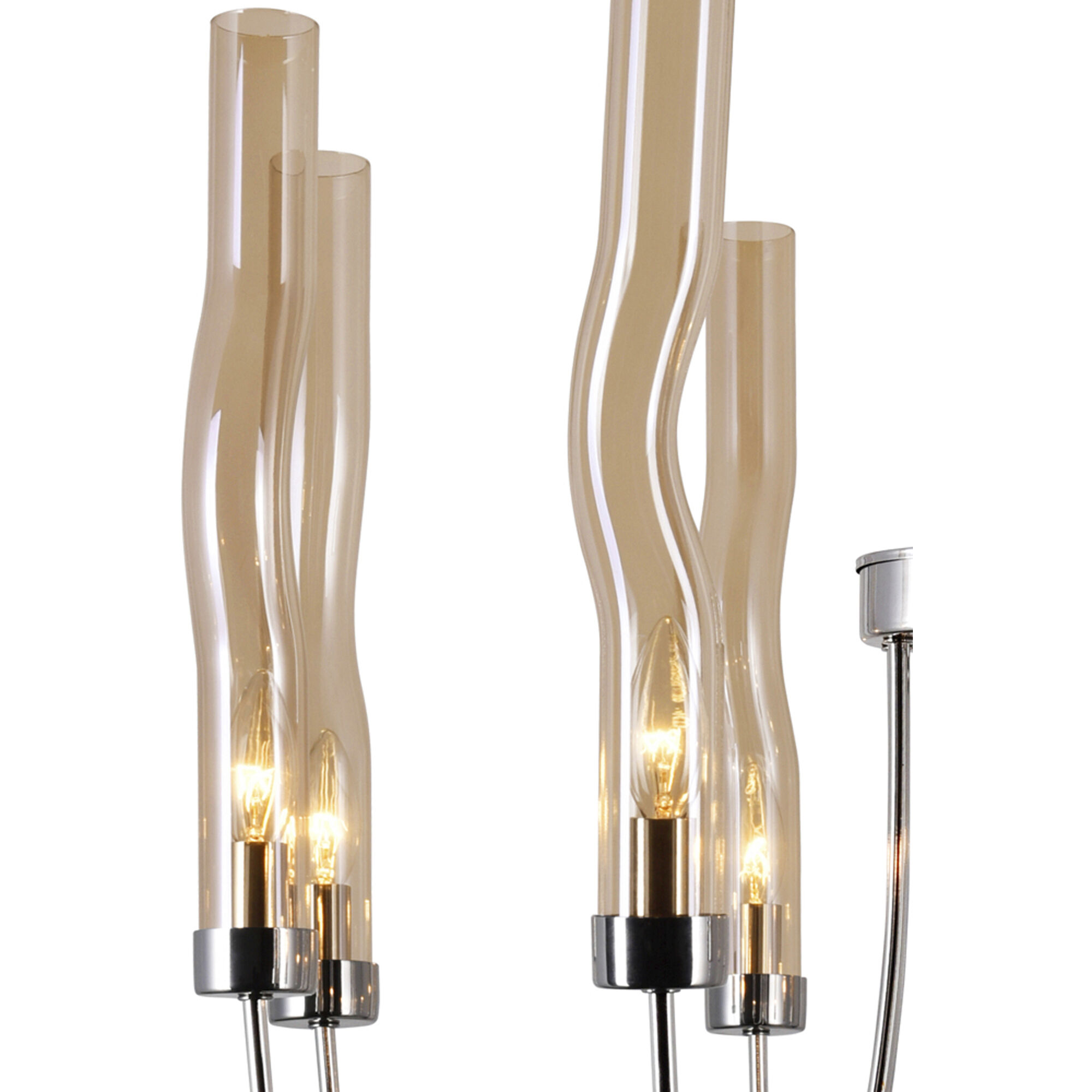 Meduse 8 Light 21 inch Polished Nickel Up Chandelier Ceiling Light