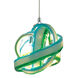 Envisage VI 1 Light 6 inch Chrome Mini Pendant Ceiling Light in Blue/Green Knot