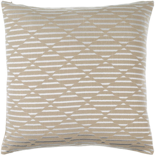 Merle 22 X 22 inch Slate Grey Taupe/Off-White/Ash/Sage Accent Pillow