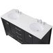 Irene 60 X 22 X 34 inch Black Vanity Sink Set