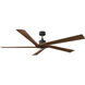 Aspen 70 inch Aged Pewter with Dark Walnut Blades Ceiling Fan